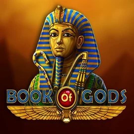 Book of Gods slot logo by BF Games at Crystal Roll Casino