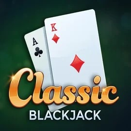 Classic Blackjack online game logo by Red Tiger Gaming on crystal-roll-casino.org