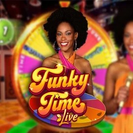 Official Live Casino logo: Funky Time by Evolution at Crystal Roll Casino