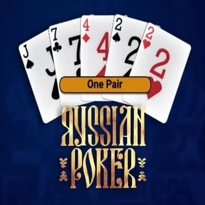 Russian Poker slot logo by OneTouch Games at Crystal Roll Casino